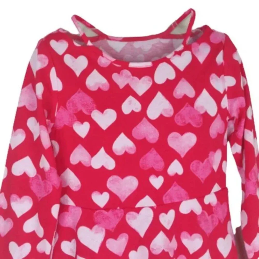 The Children's Place Heart Pattern Flowy Dresses Bundle Size 5/6